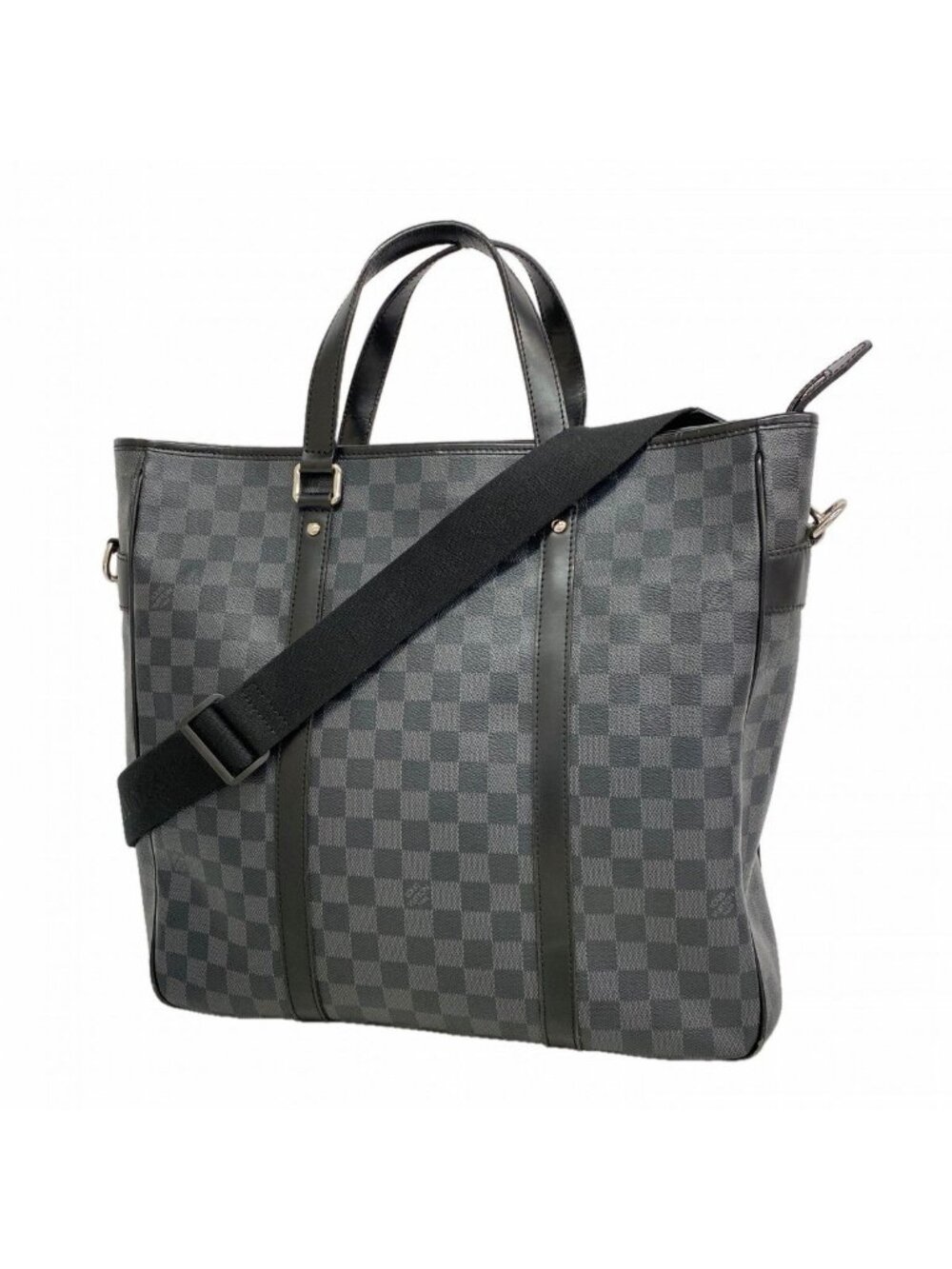 Louis Vuitton Tote Damier Graphite Tadao Black 2-Way